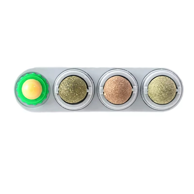 Rotating Catnip Wall Toy with Silvervine Ball