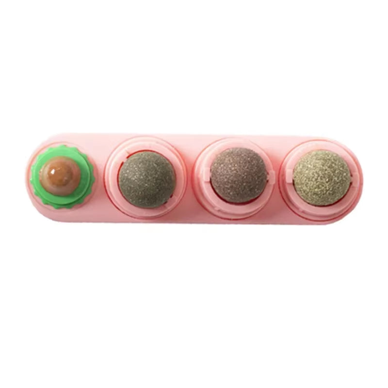 Rotating Catnip Wall Toy with Silvervine Ball