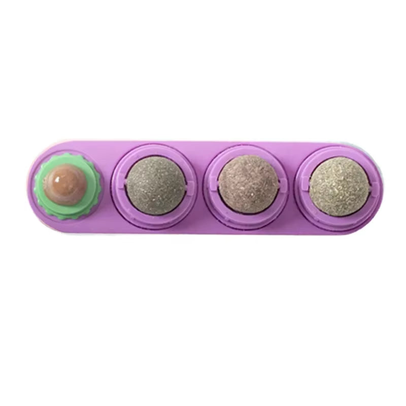 Rotating Catnip Wall Toy with Silvervine Ball