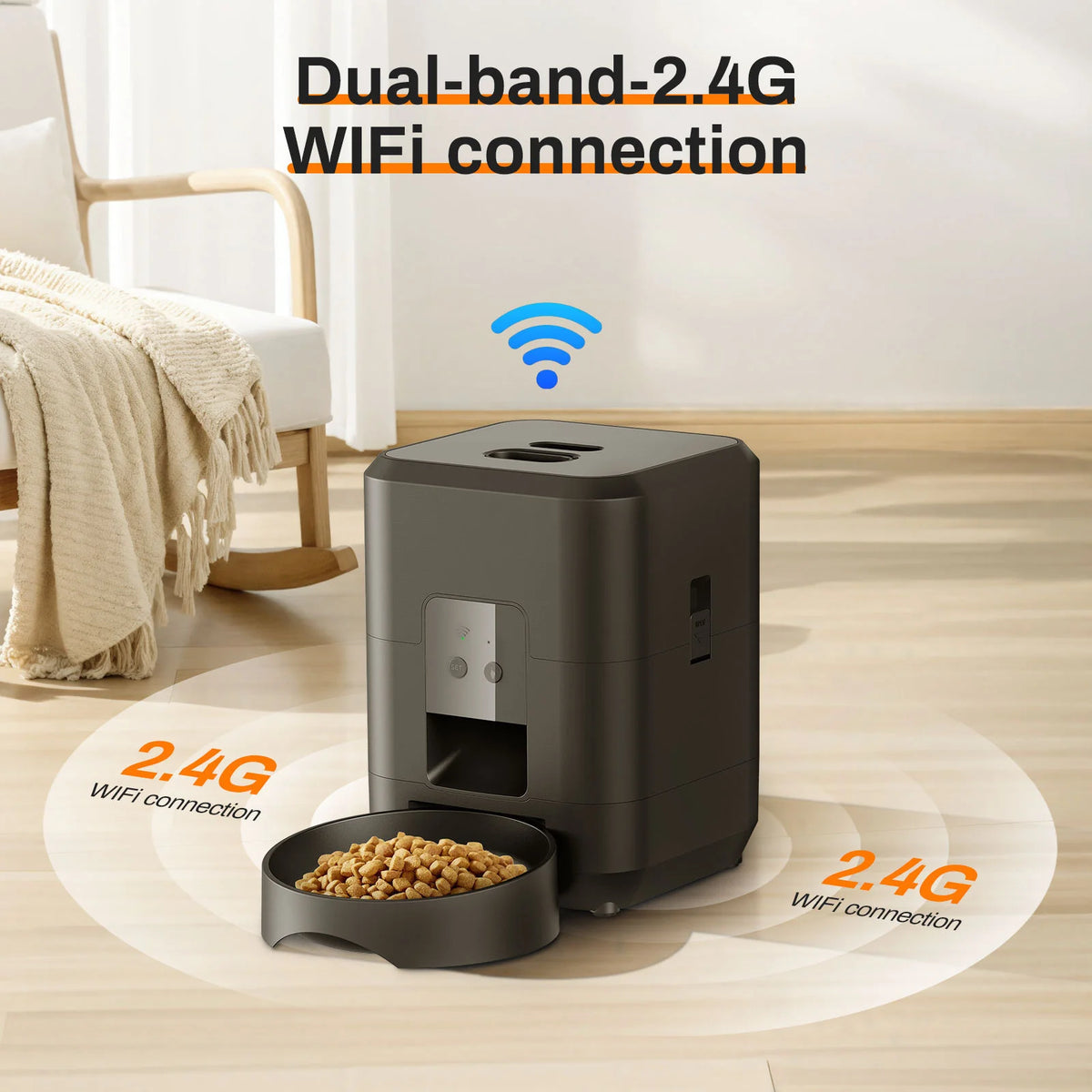 Automatic Pet Feeder with Timer, Button or WiFi