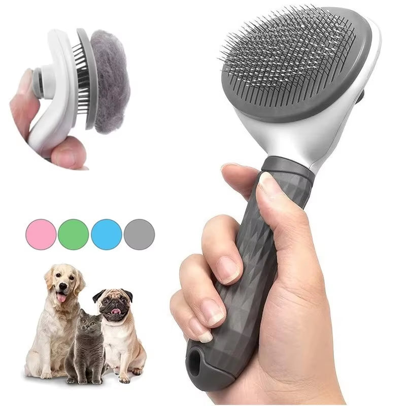 Self-Cleaning Slicker Brush for Dogs and Cats