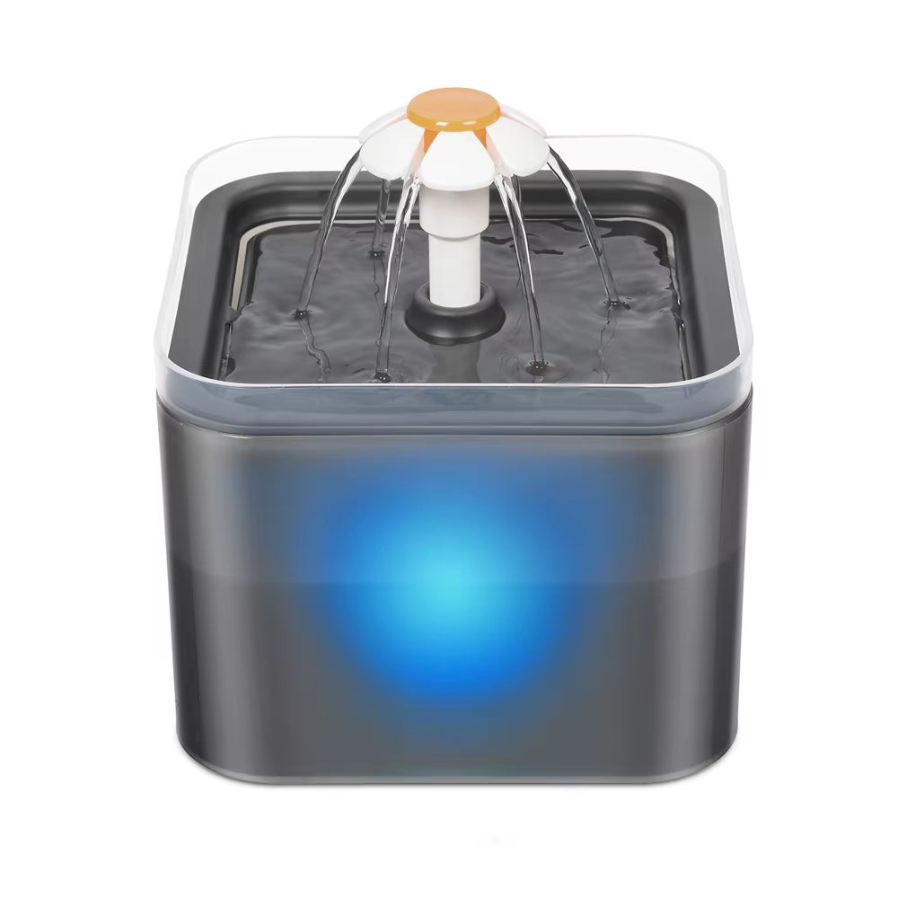 2 L Pet Water Fountain with LED Light and Filter