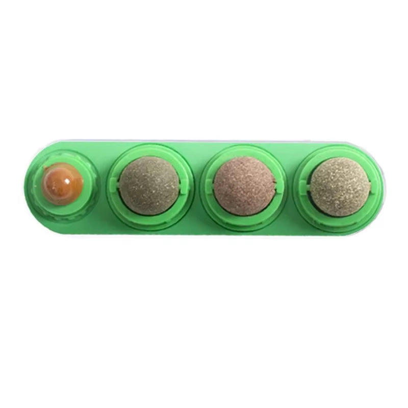 Rotating Catnip Wall Toy with Silvervine Ball