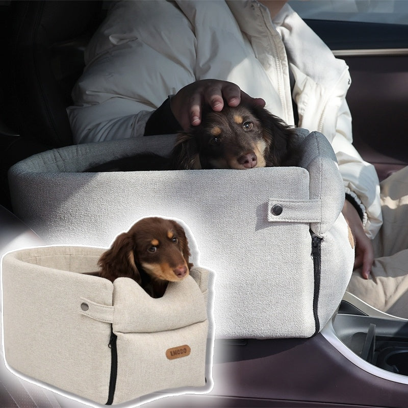 Car Console Pet Bed for Small Dogs and Cats