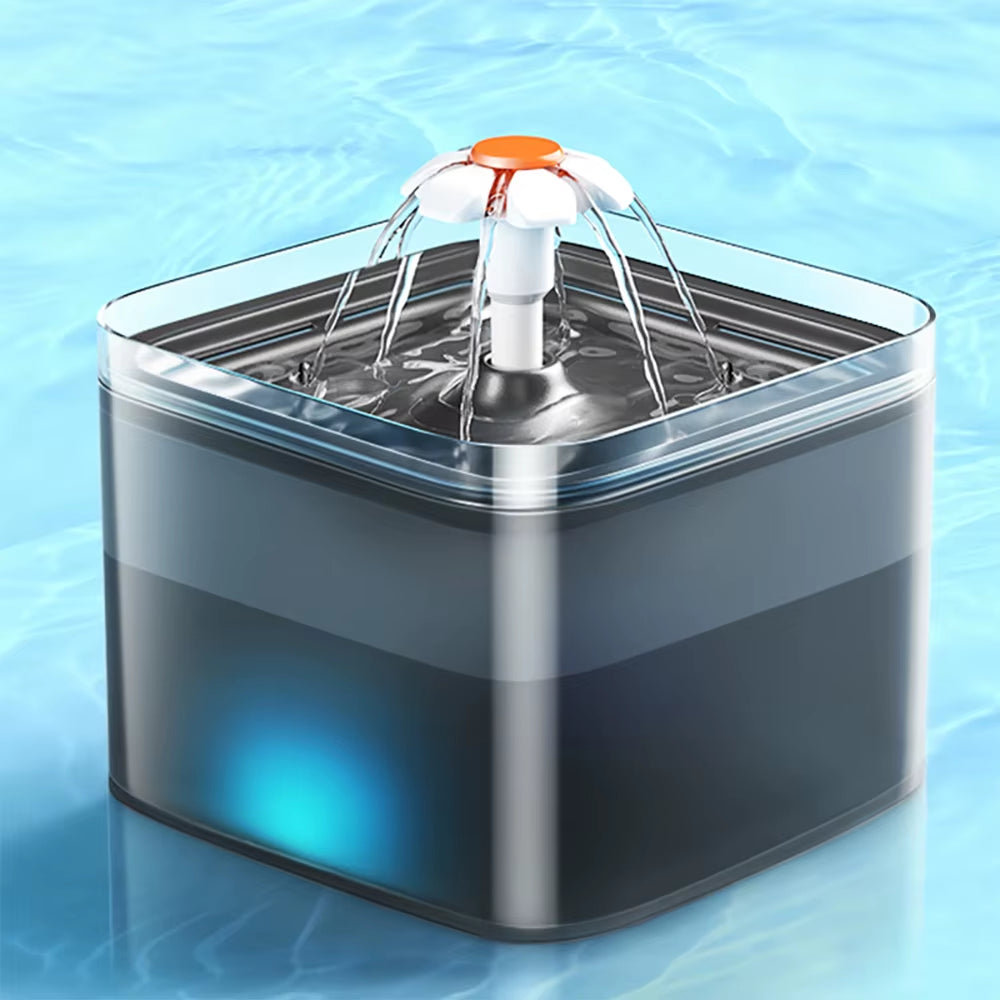 2 L Pet Water Fountain with LED Light and Filter
