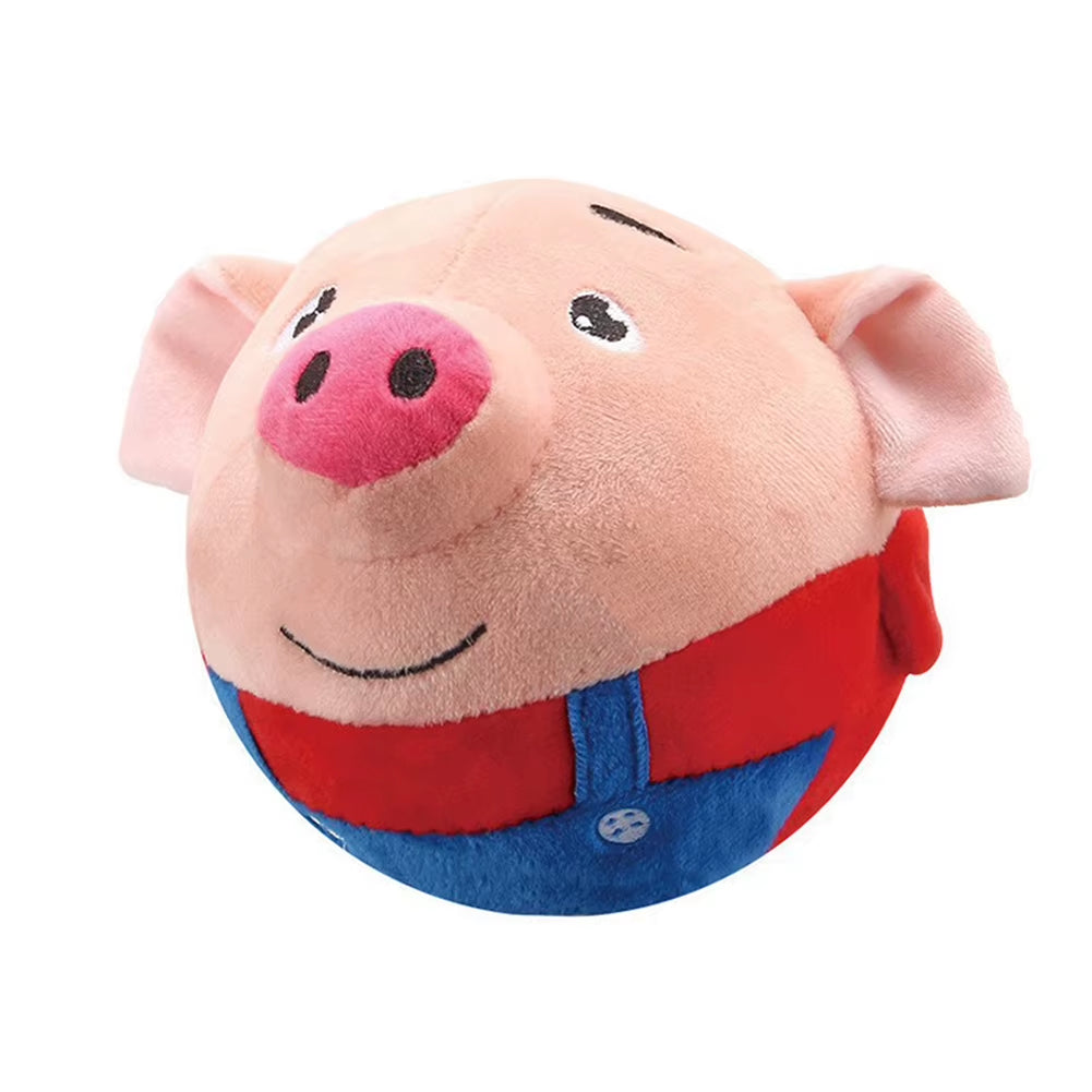 Bouncing Plush Toy for Dogs, Moves and Squeaks