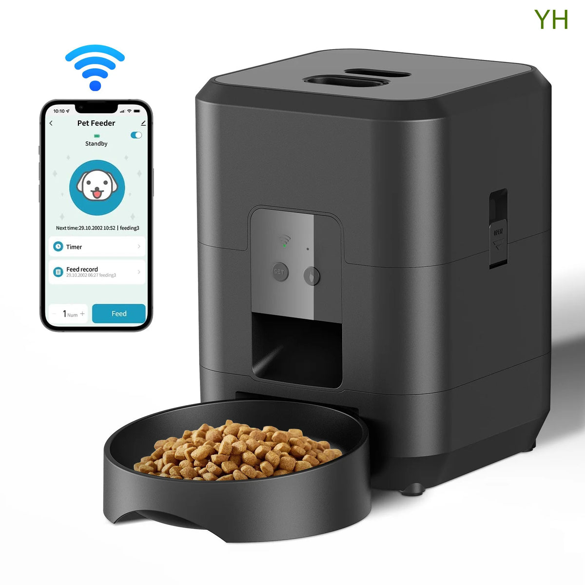 Automatic Pet Feeder with Timer, Button or WiFi