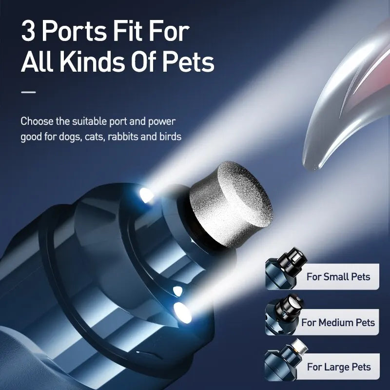 Rechargeable Pet Nail Grinder with LED Lights