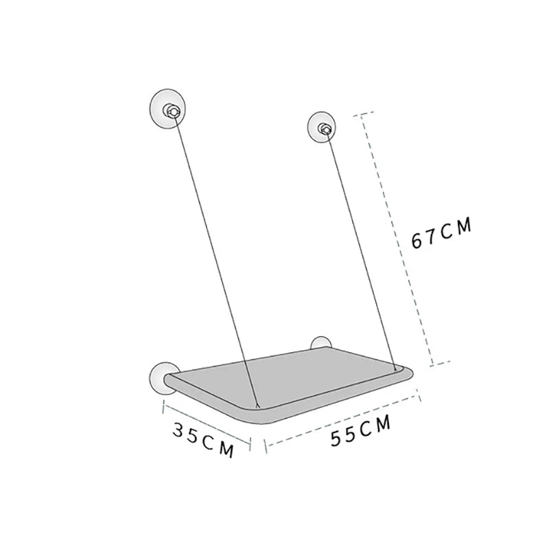 Window Cat Hammock with Suction Cups, 55 x 35 cm