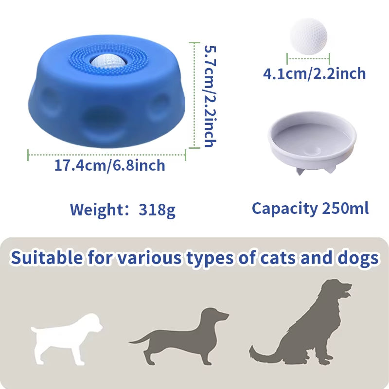 Lick Bowl for Dogs with Rolling Ball, Non-Slip