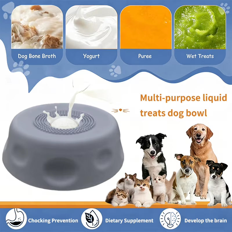 Lick Bowl for Dogs with Rolling Ball, Non-Slip