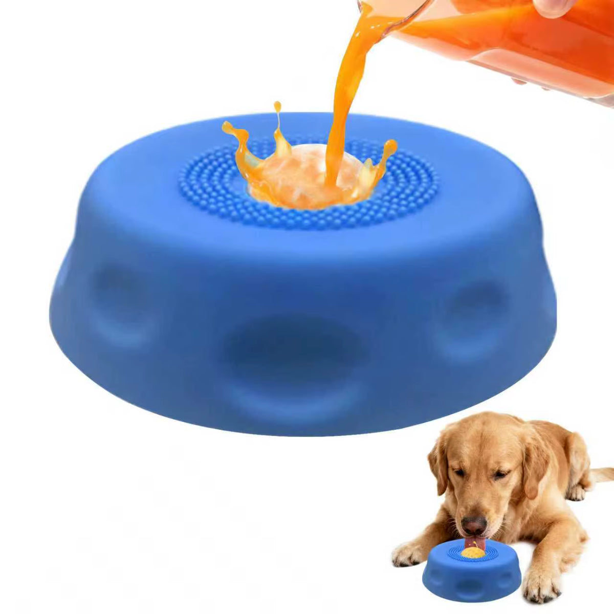 Lick Bowl for Dogs with Rolling Ball, Non-Slip