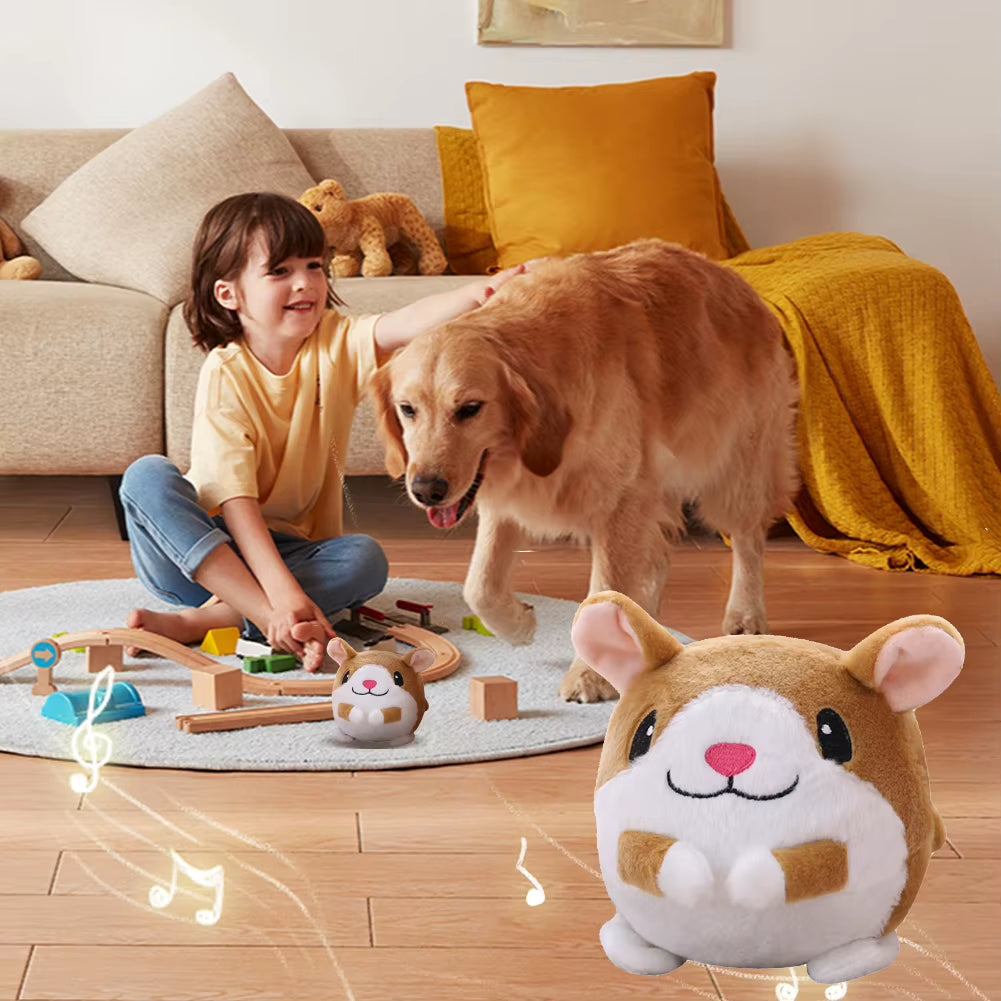 Bouncing Plush Toy for Dogs, Moves and Squeaks