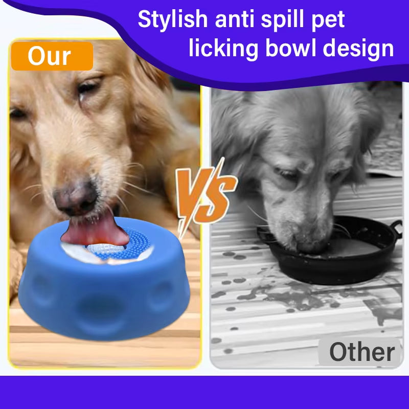 Lick Bowl for Dogs with Rolling Ball, Non-Slip