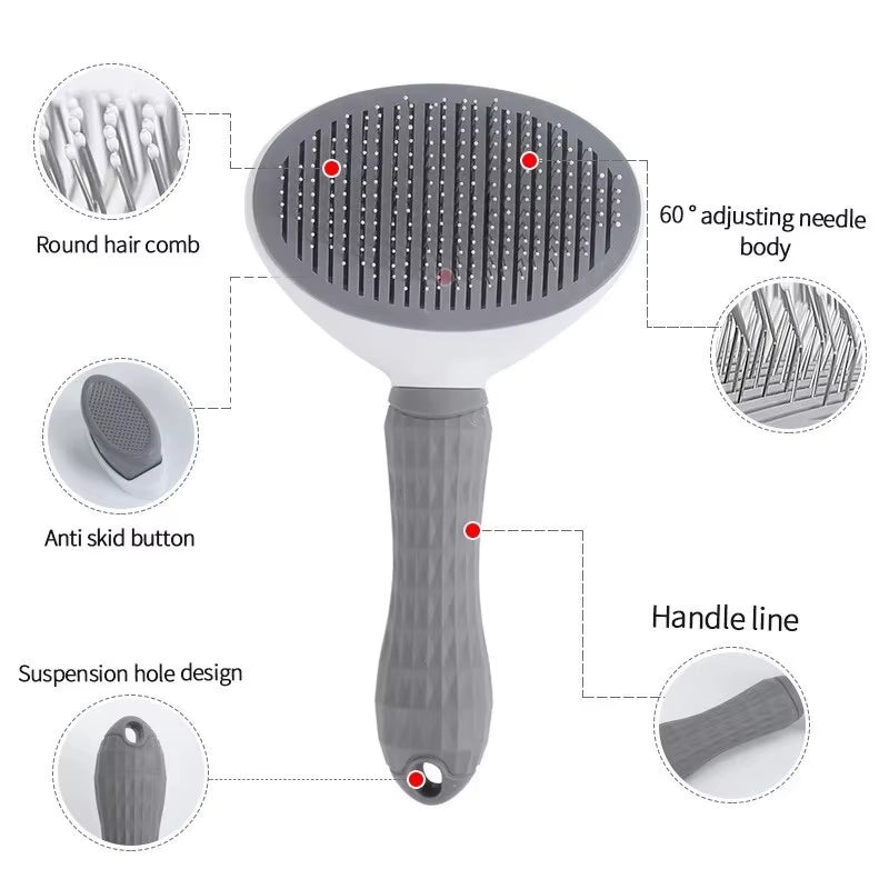 Self-Cleaning Slicker Brush for Dogs and Cats