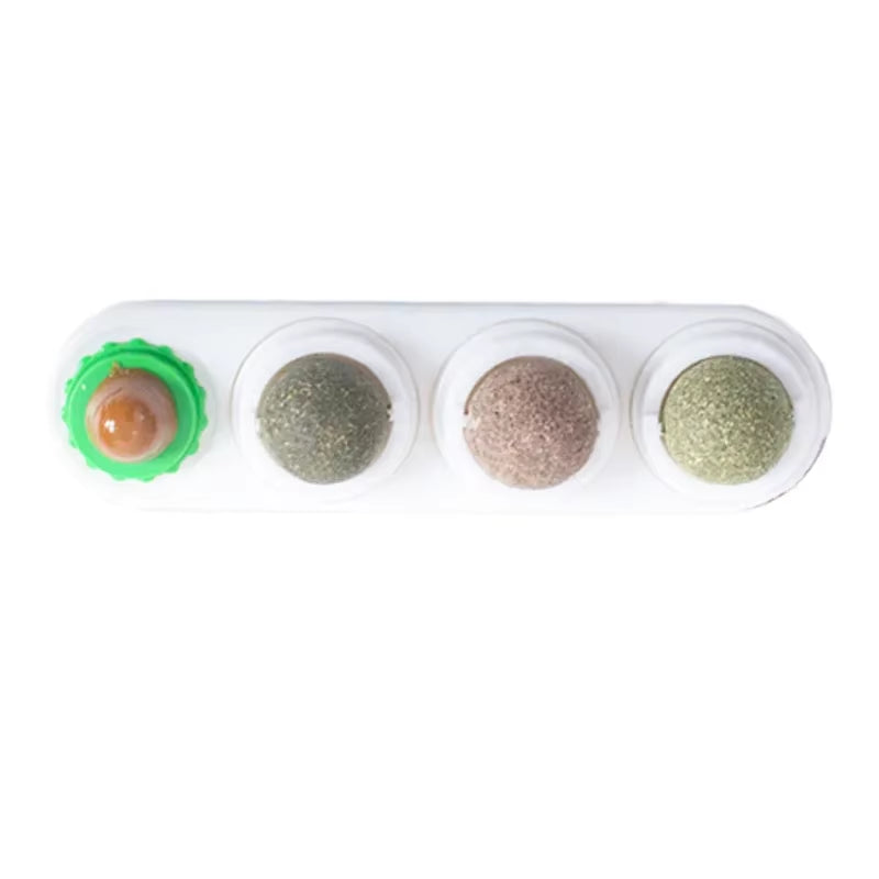 Rotating Catnip Wall Toy with Silvervine Ball