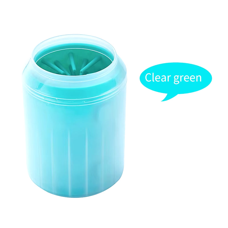 Green paw cleaner cup