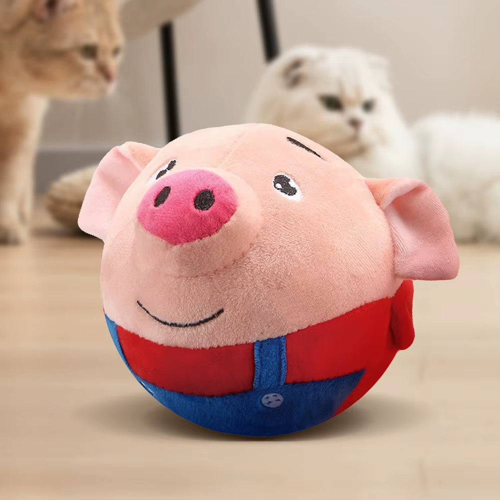 Bouncing Plush Toy for Dogs, Moves and Squeaks
