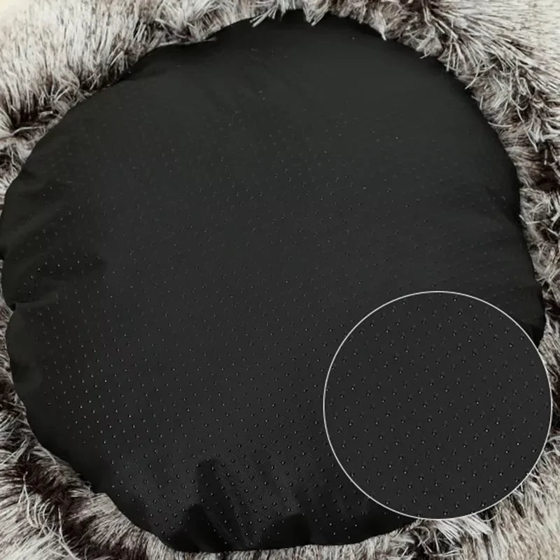 2-in-1 Plush Cat Bed with Cover, Cave or Open